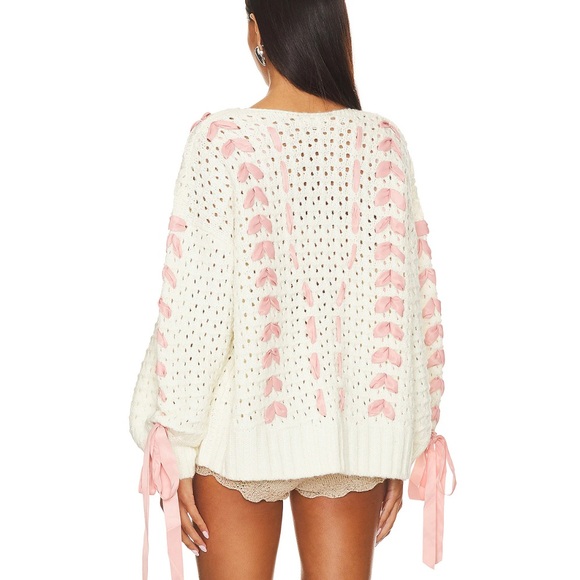 For love & lemons Laurel Oversized Sweater S NWT - Picture 2 of 4